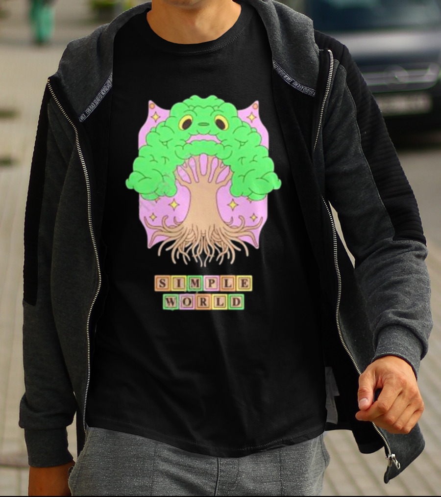 Simple World Tree Creature Fantasy Blocks T-Shirt