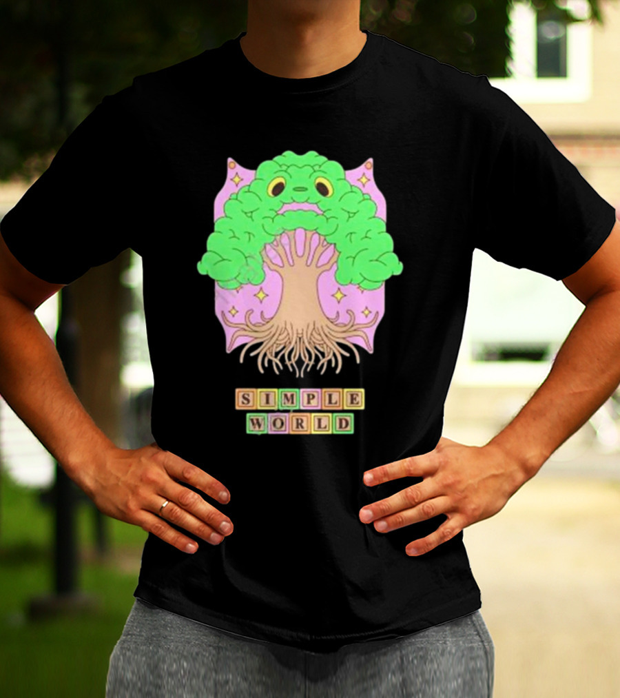 Simple World Tree Creature Fantasy Blocks T-Shirt