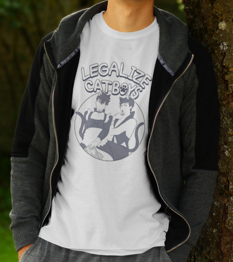 Dan And Phil Shop Legalize Catboys Two Anime Characters With Ears And Tails T-Shirt