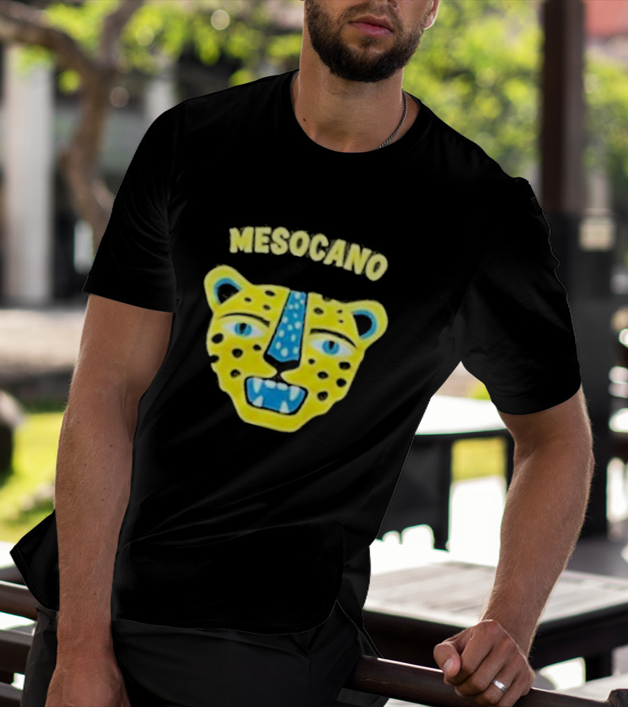 Mesocano Vibrant Jaguar Face T-Shirt