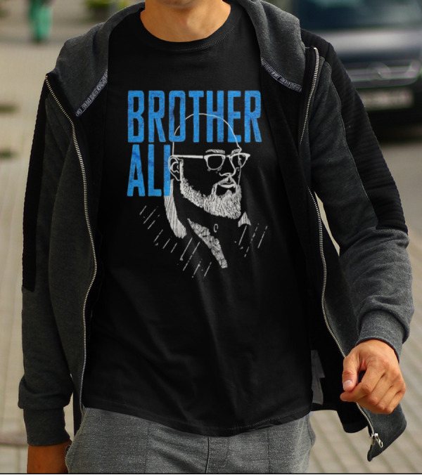 Brother Ali Line Art Portrait With Glasses And Beard T-Shirt