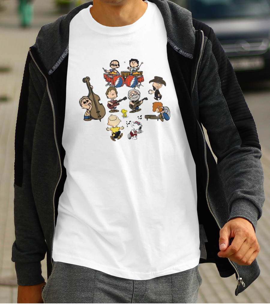Grateful Dead Peanuts Band Jam Session Gimme Some Lovin' T-Shirt