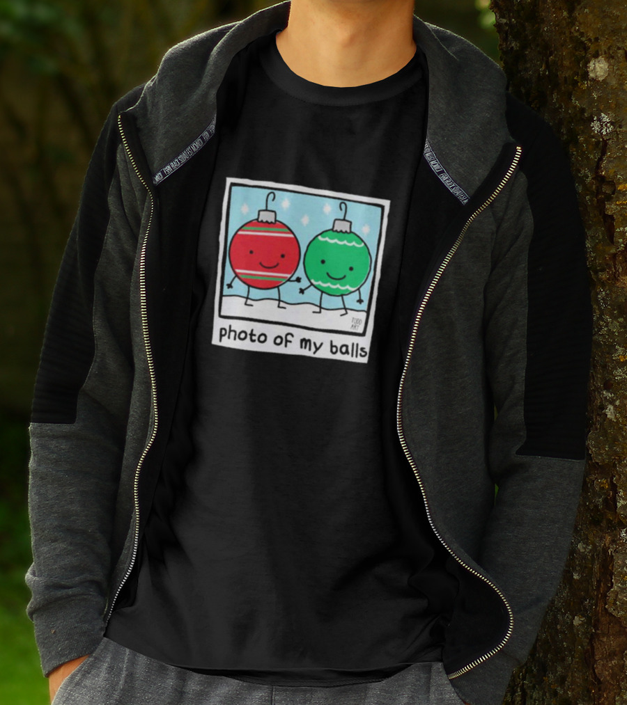 Photo Of My Balls Todd Art Christmas Ornaments T-Shirt