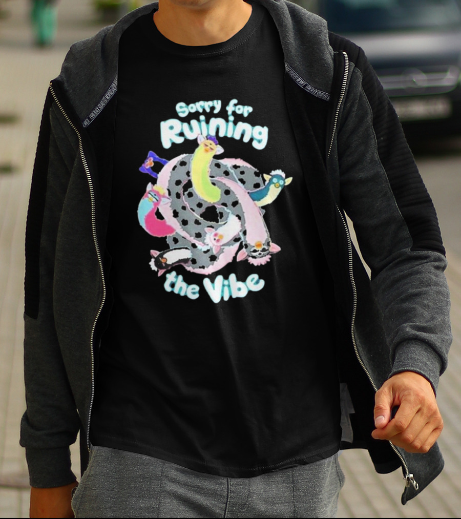 Sorry For Ruining The Vibe Pastel Ferret Spiral T-Shirt