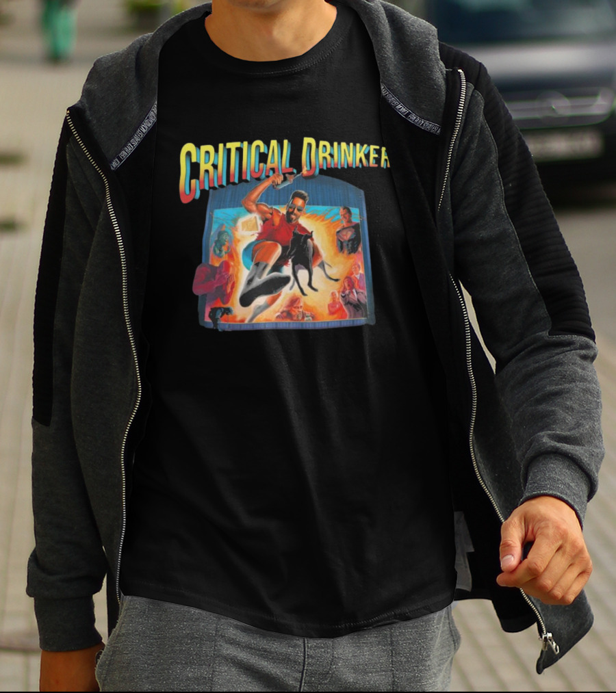 Critical Drinker Action Adventure Inspired T-Shirt