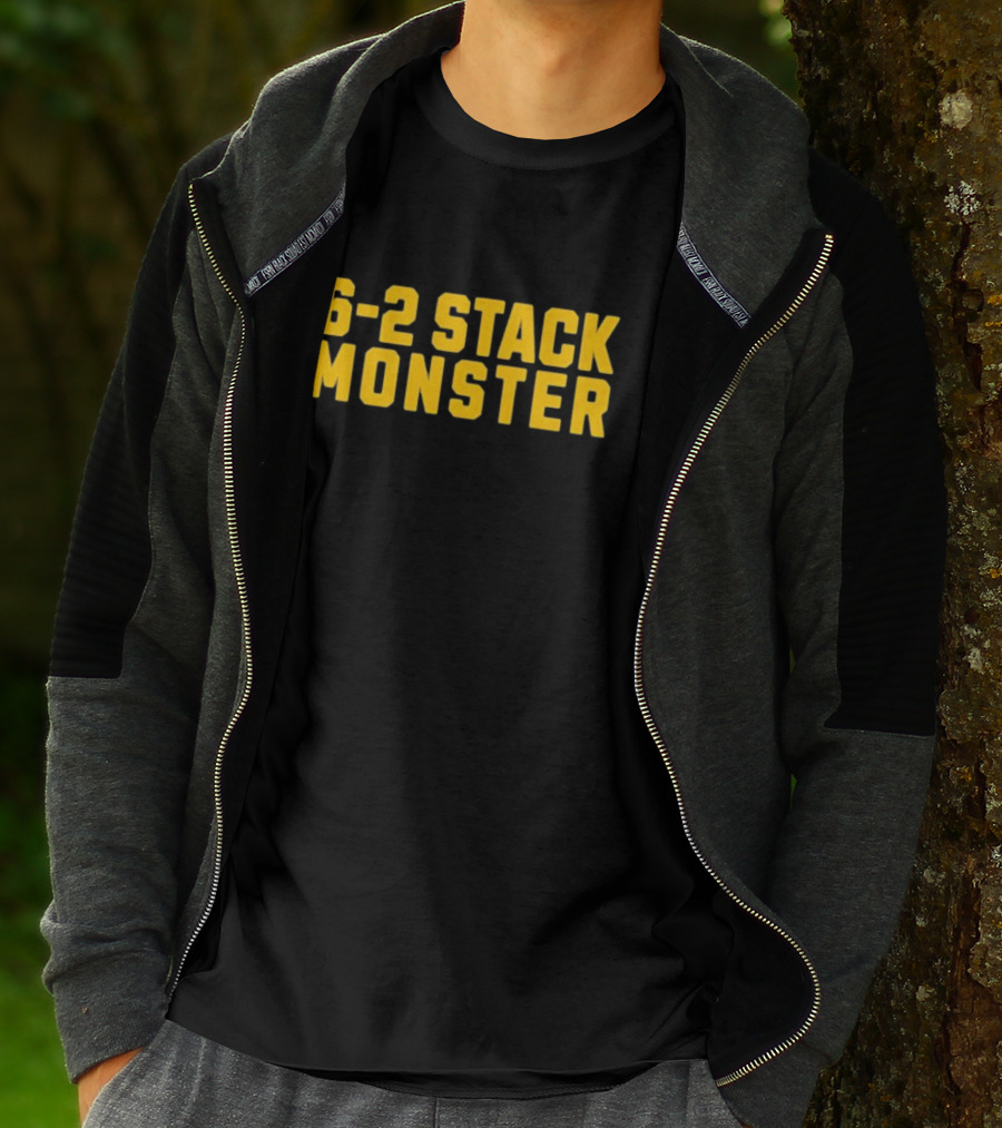 6-2 Stack Monster Football Defense Strategy T-Shirt
