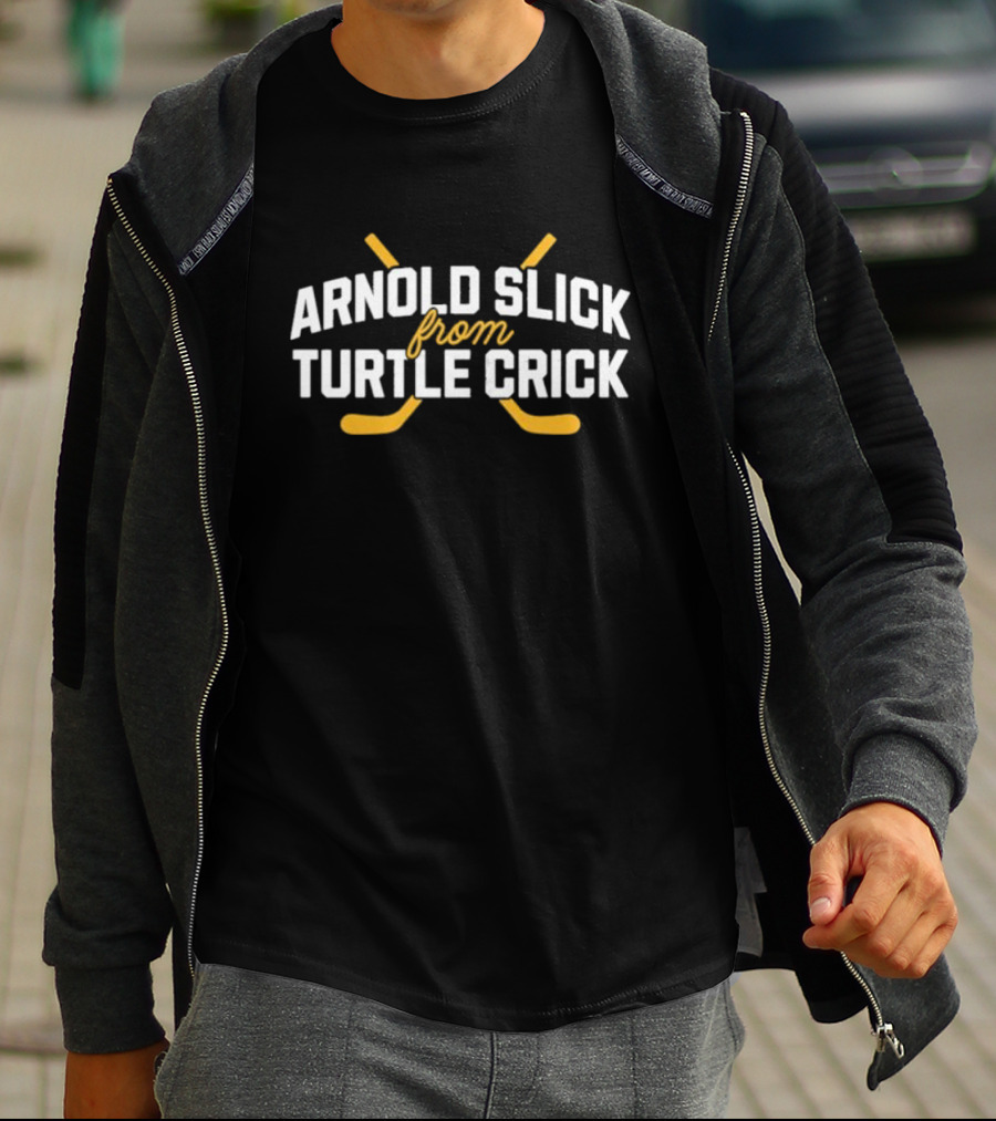 Arnold Slick From Turtle Crick Hockey Sticks T-Shirt