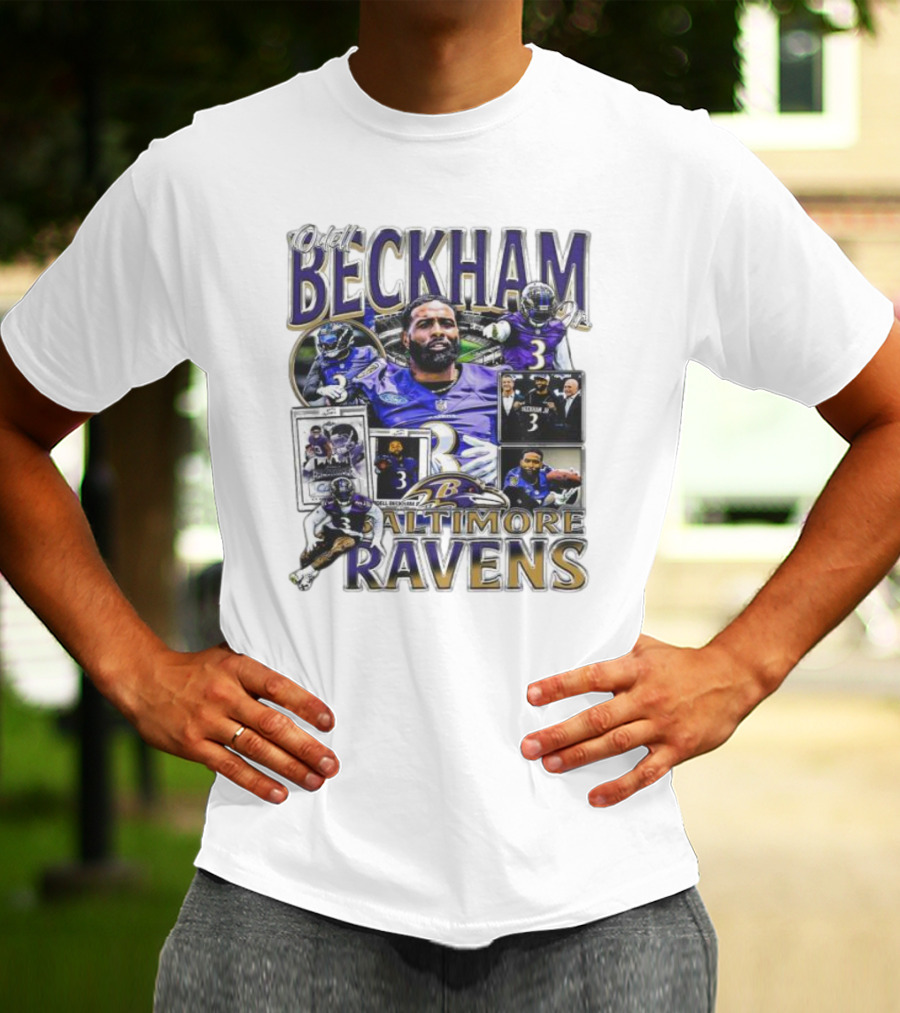 Odell Beckham Baltimore Ravens Highlight Images T-Shirt