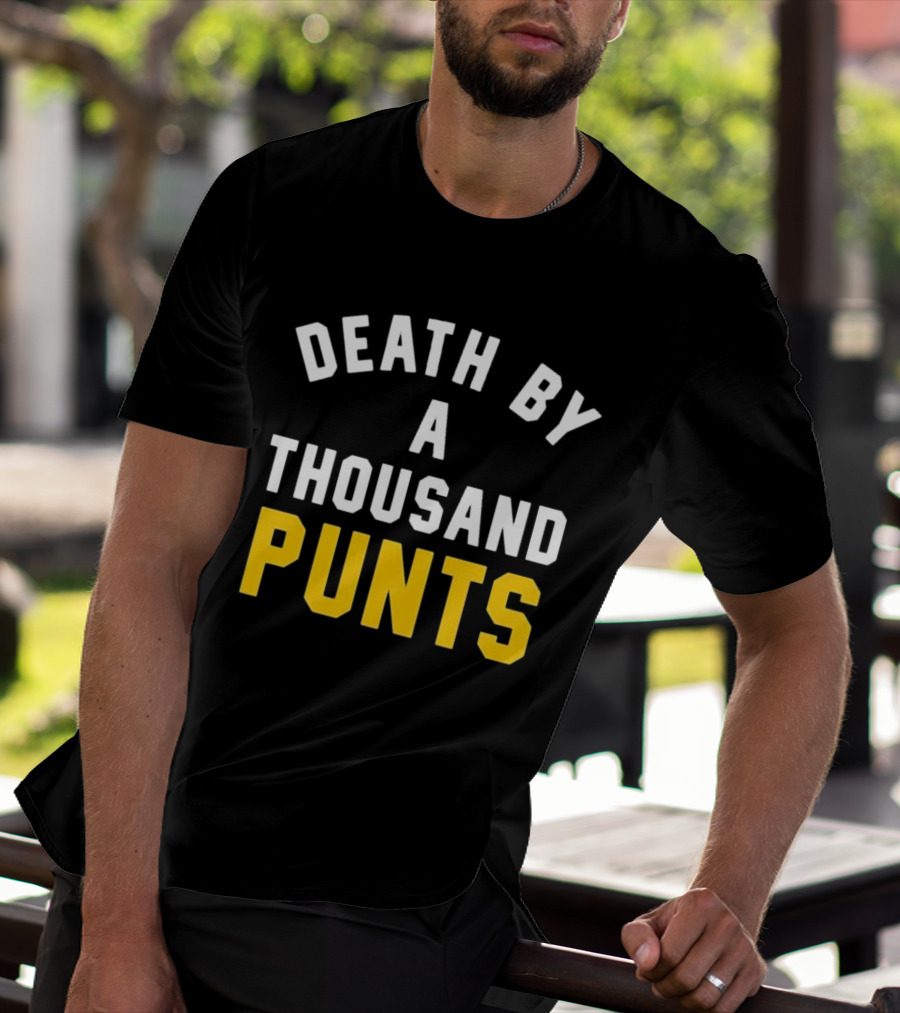 Death By A Thousand Punts Football Humor Sports Team Fan T-Shirt