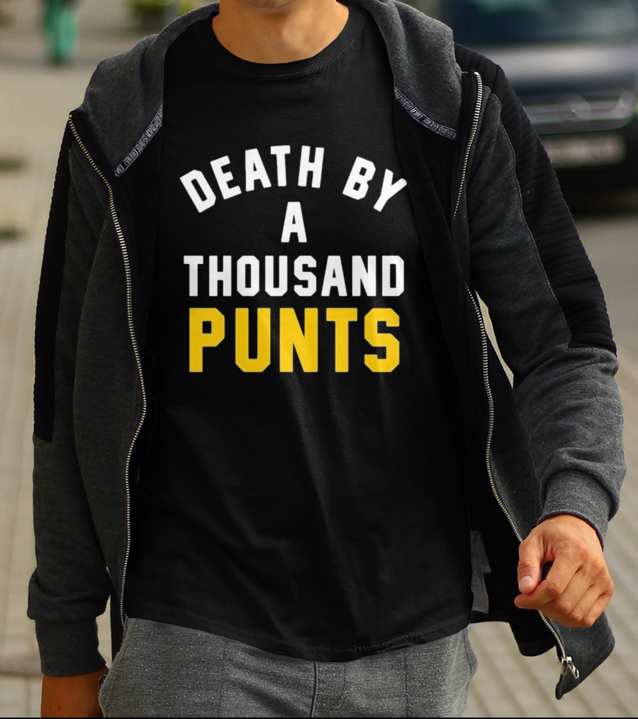 Death By A Thousand Punts Football Humor Sports Team Fan T-Shirt