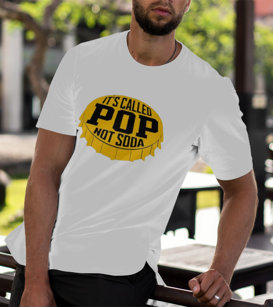 It's Called Pop Not Soda Yellow Bottle Cap T-Shirt