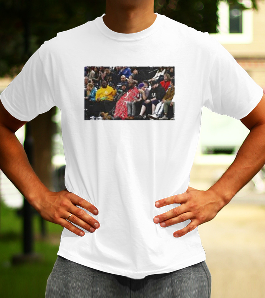 Jidion Getting A Haircut Courtside At NBA Game T-Shirt
