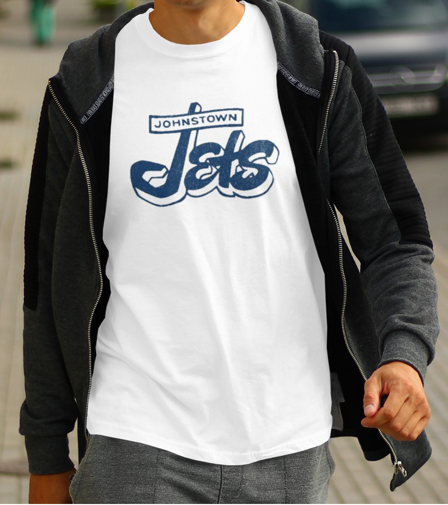 Johnstown Jets Hockey 1950s Retro Script T-Shirt