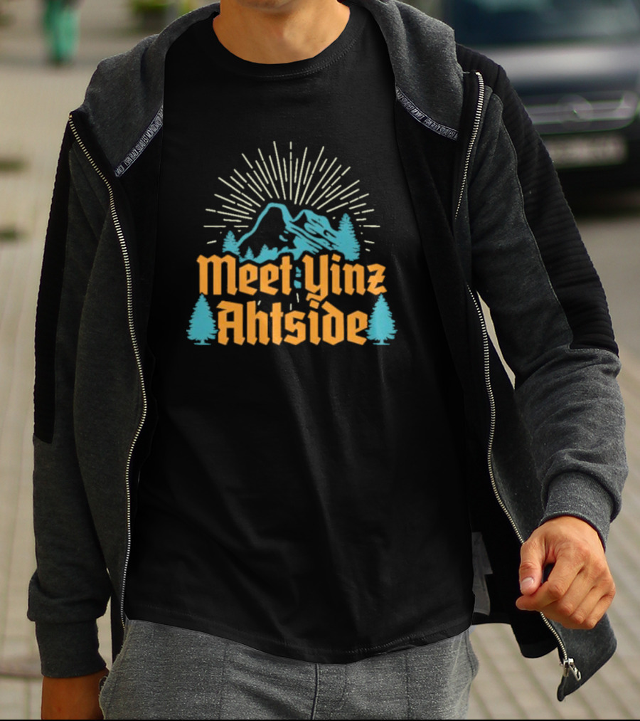 Meet Yinz Ahtside Mountain Trees Sunburst T-Shirt