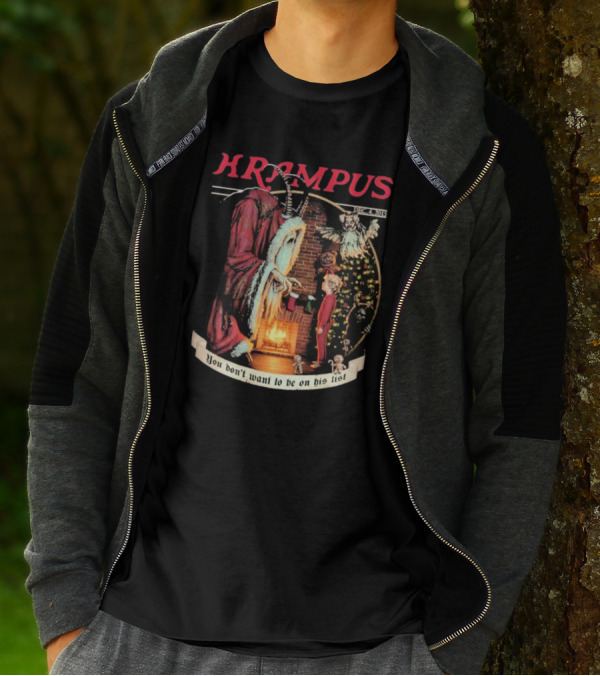 Krampus You Don't Want To Be On His List Christmas Scene T-Shirt