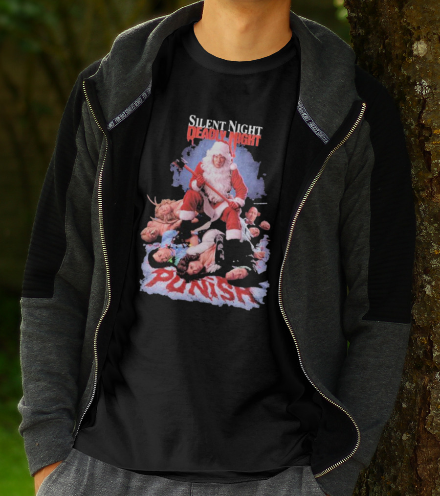 Silent Night Deadly Night Santa Punish Punishment Is Good T-Shirt