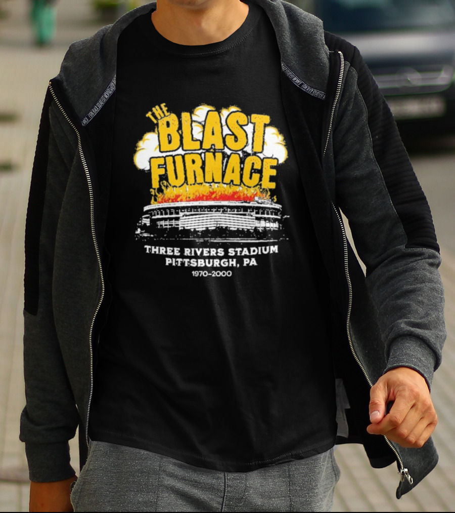 The Blast Furnace Explosion Three Rivers Stadium Pittsburgh PA 1970 2000 T-Shirt
