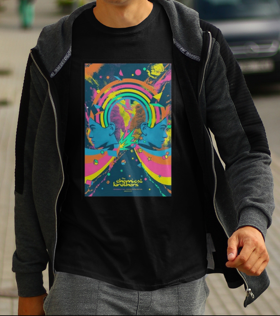 The Chemical Brothers Electropical Psychedelic Art November 19 Rainbow Explosion T-Shirt