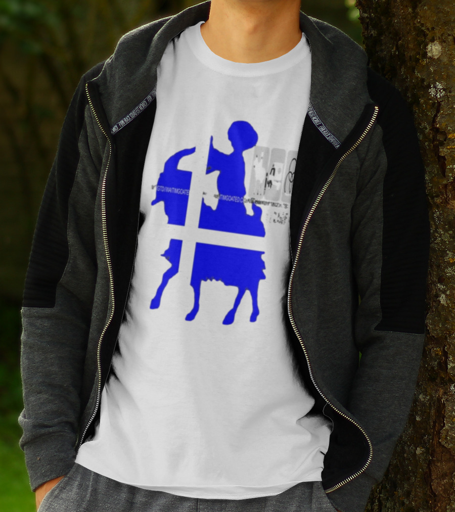 Wait Im Goated Luck Charm Greek Flag Goat T-Shirt