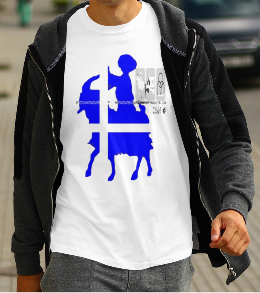 Wait Im Goated Luck Charm Greek Flag Goat T-Shirt