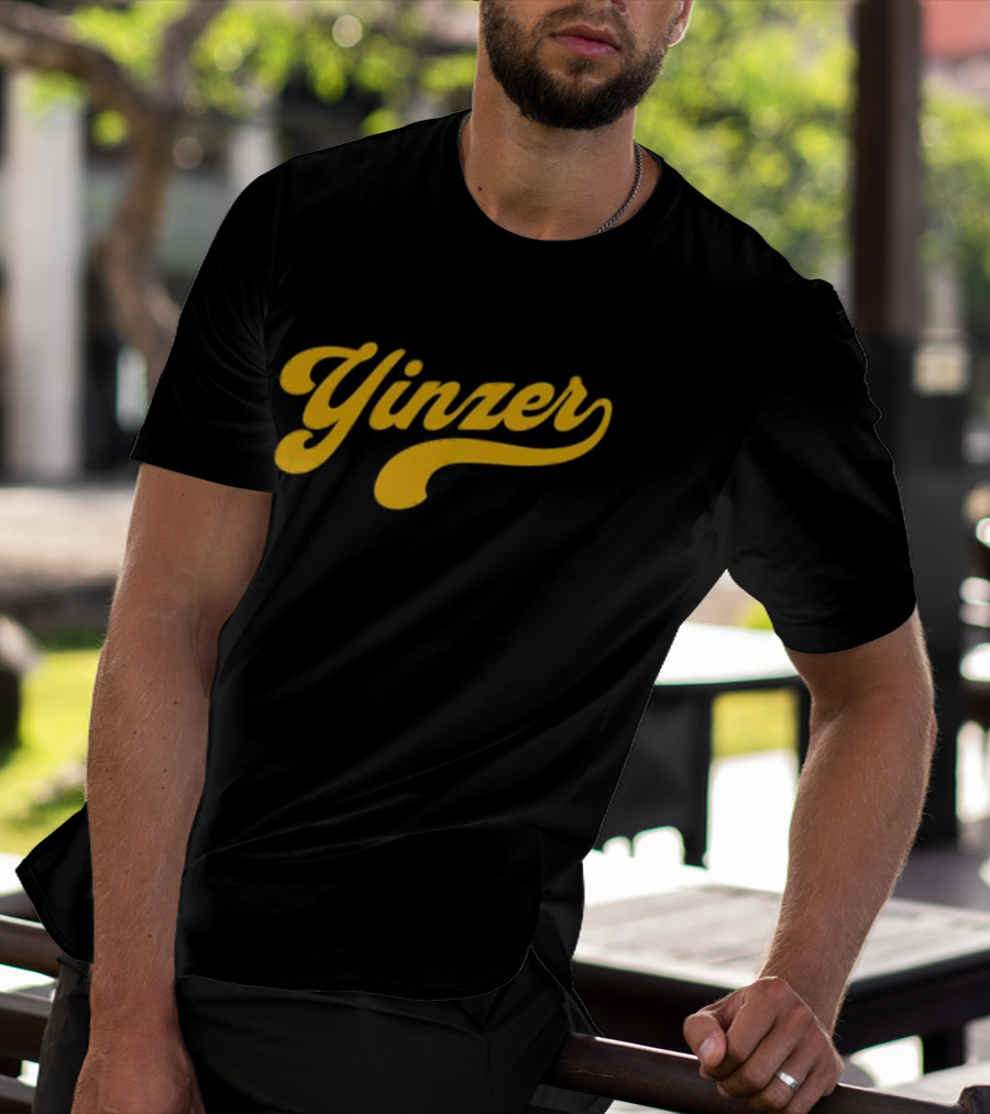 Yinzer Signature Bold Yellow Script T-Shirt
