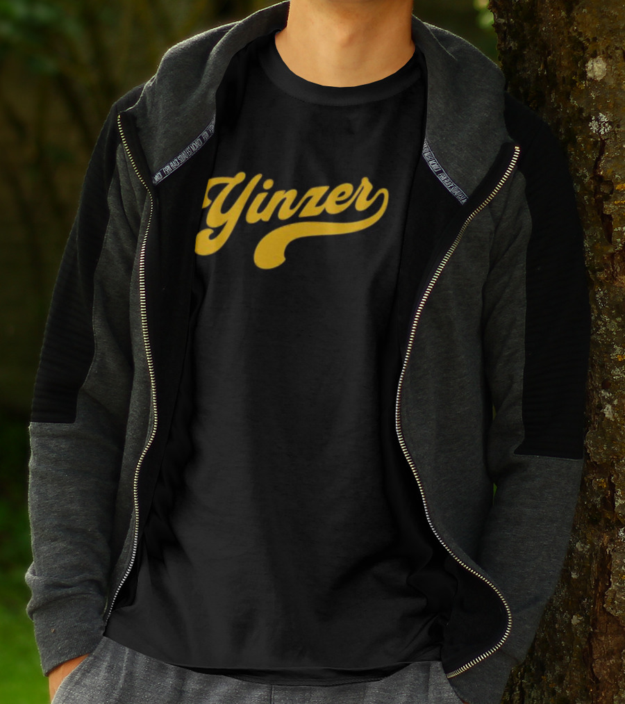 Yinzer Signature Bold Yellow Script T-Shirt