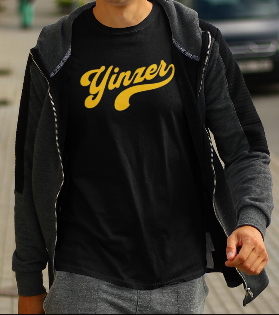 Yinzer Signature Bold Yellow Script T-Shirt