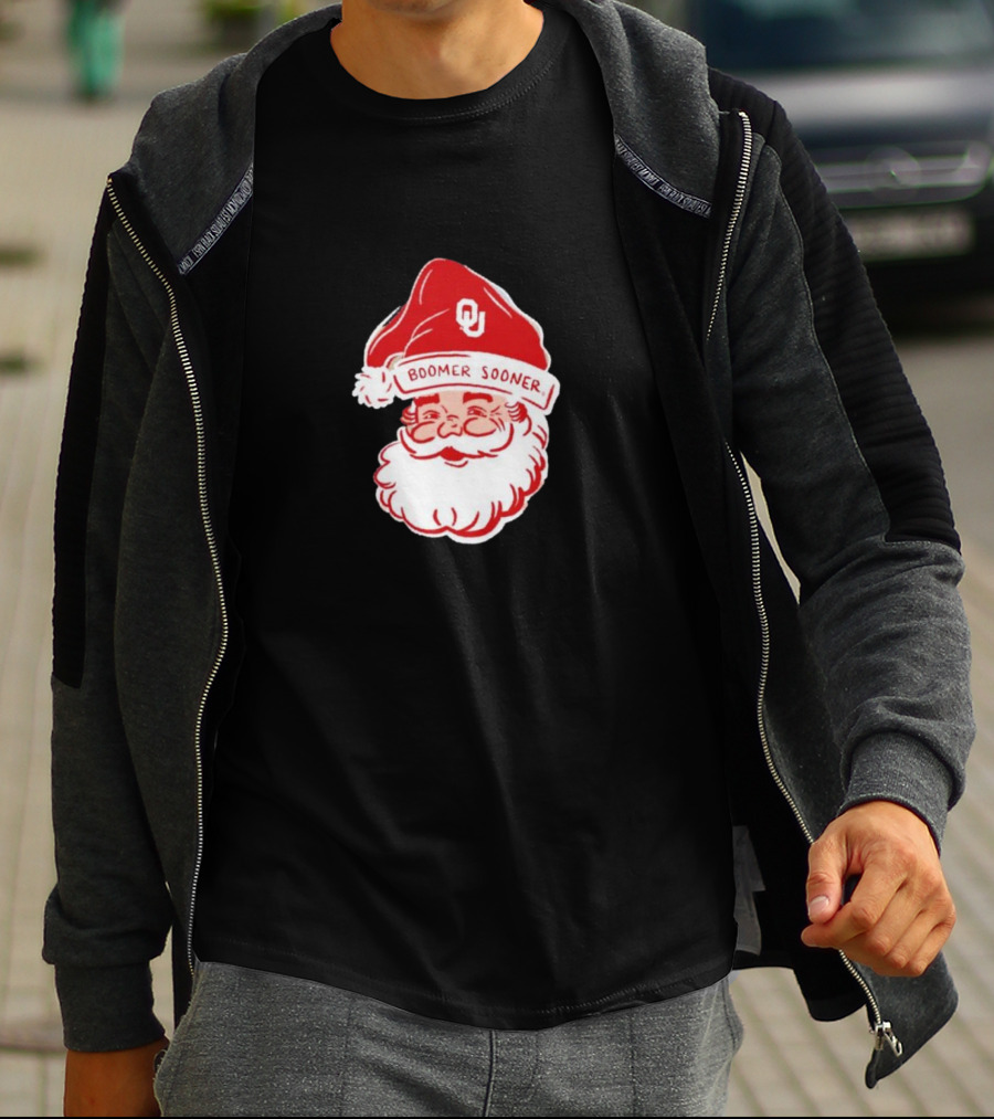 Boomer Sooner Santa Claus Christmas OU T-Shirt