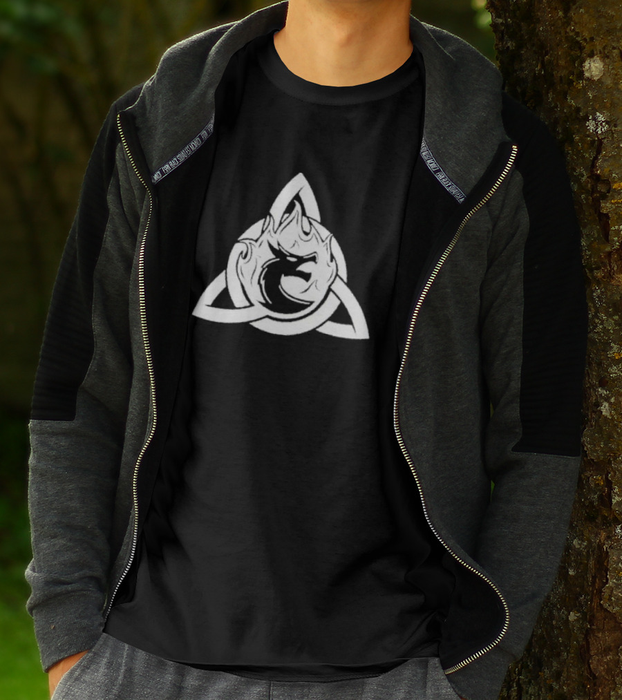 Kruzadar Logo Celtic Knot Dragon Flame T-Shirt