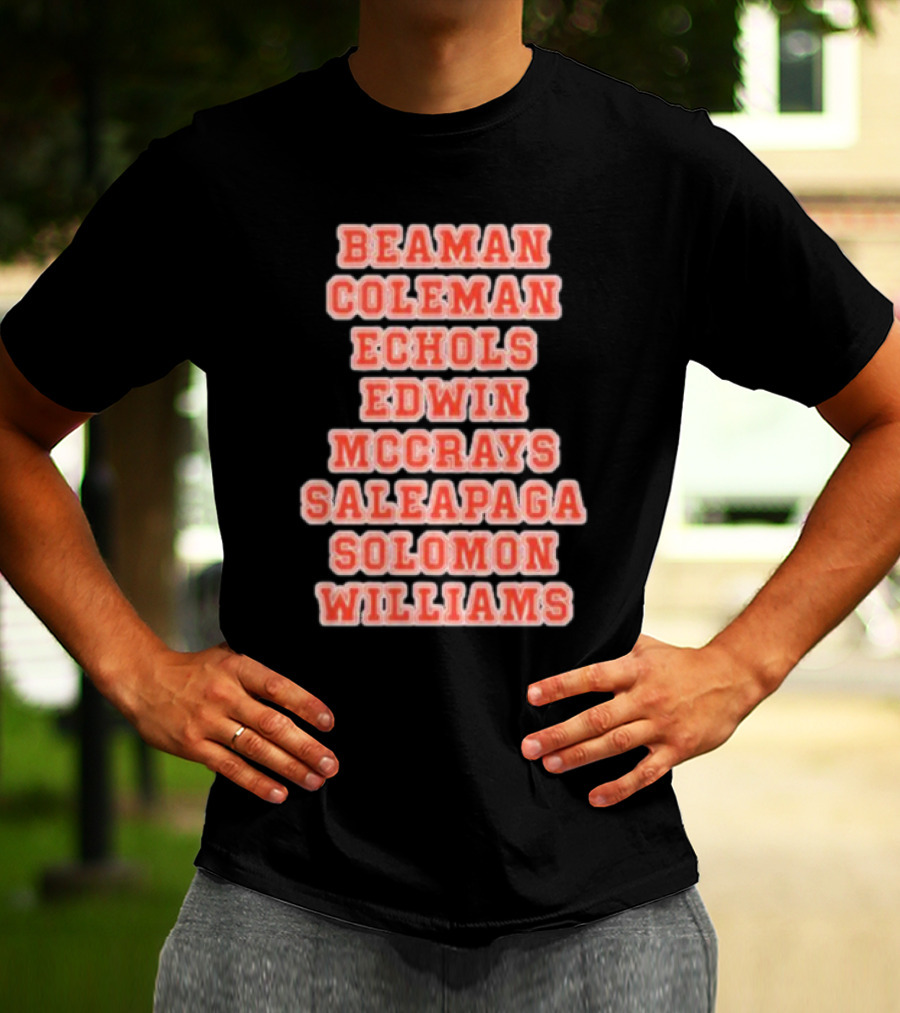 Beaman Coleman Echols Edwin McCray Saleapaga Solomon Williams Sports Legacy T-Shirt