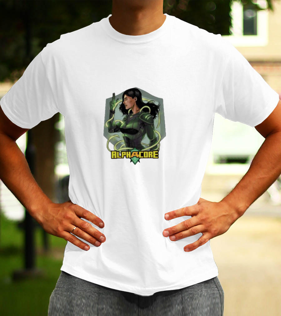 Kara Lynne Ingrid Valdez Alphacore Hero With Energy Tendrils T-Shirt