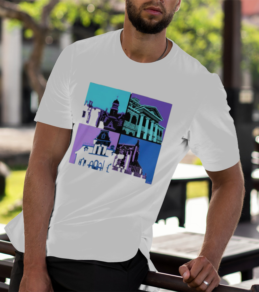 The Four Mansions Haunted Attraction Icons T-Shirt