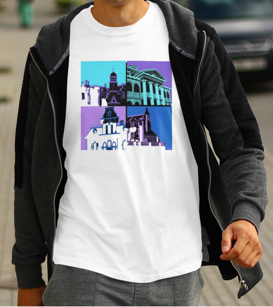 The Four Mansions Haunted Attraction Icons T-Shirt