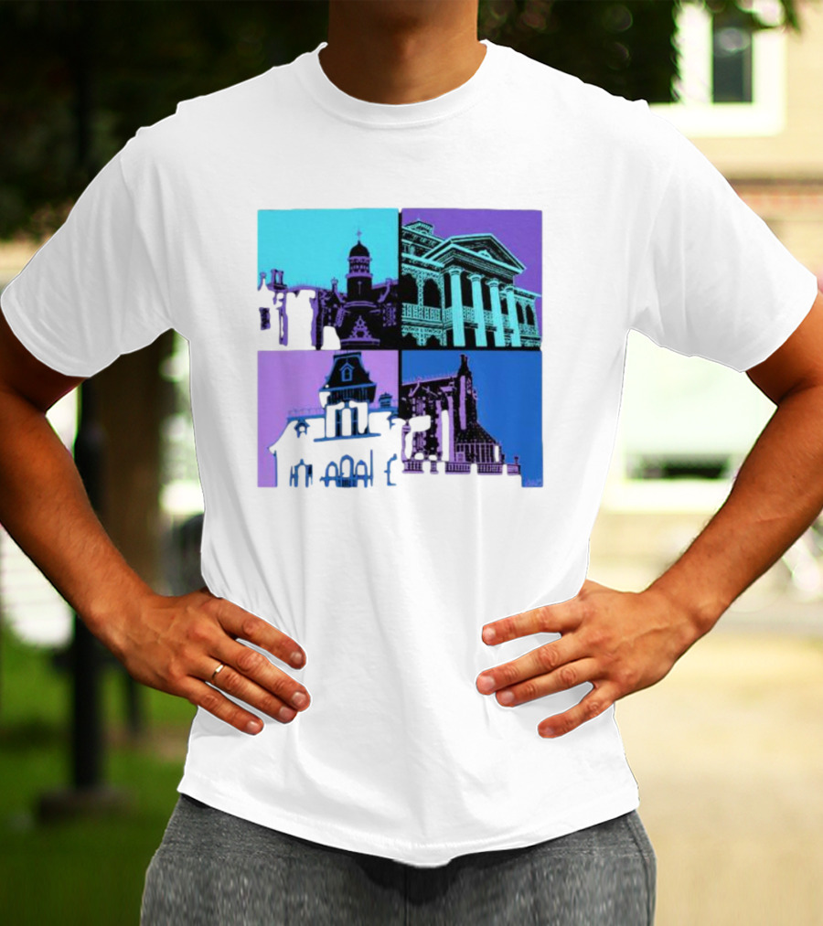 The Four Mansions Haunted Attraction Icons T-Shirt