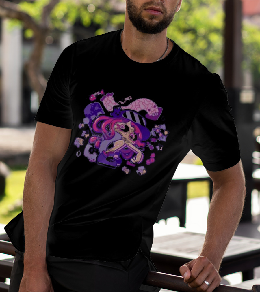 Theyetee Hotlantis Inkling Squid Girl Purple Splatoon T-Shirt