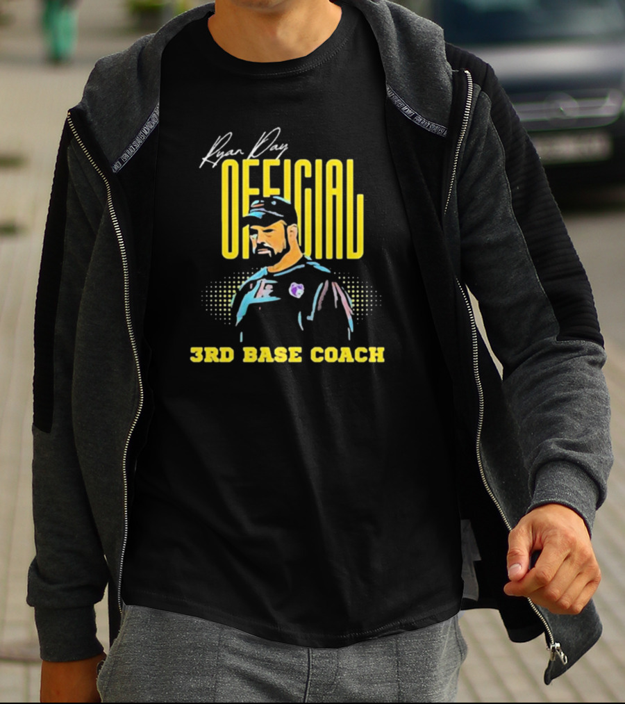 Ryan Day Official 3rd Base Coach Kalamazoo Growlers T-Shirt