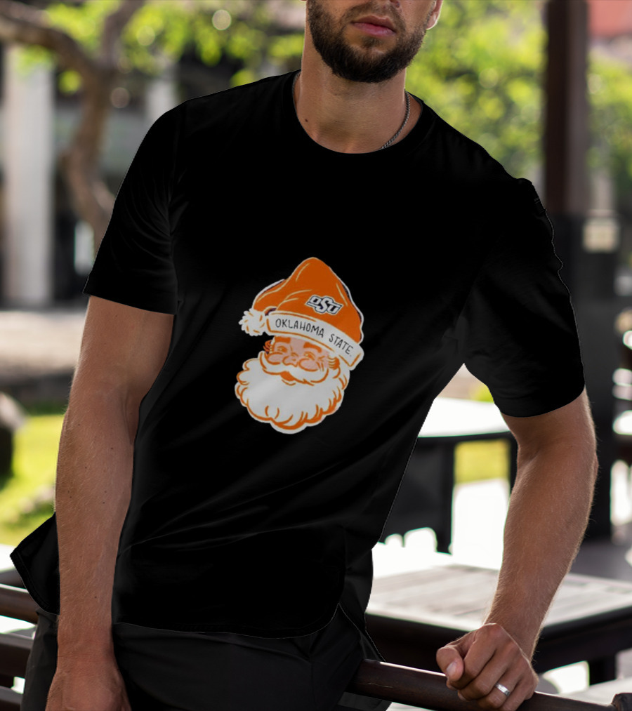Oklahoma State Cowboys Santa Claus Christmas OSU Logo Hat T-Shirt