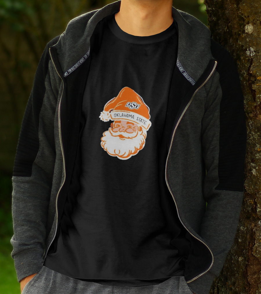 Oklahoma State Cowboys Santa Claus Christmas OSU Logo Hat T-Shirt