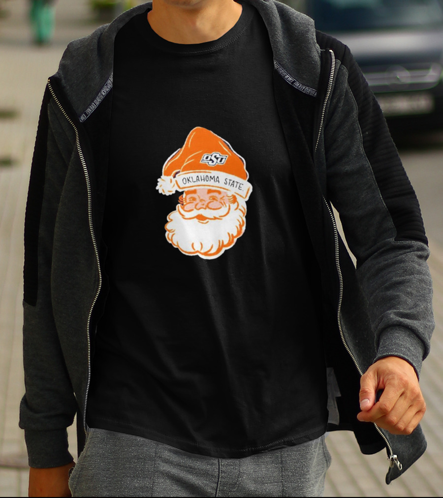 Oklahoma State Cowboys Santa Claus Christmas OSU Logo Hat T-Shirt