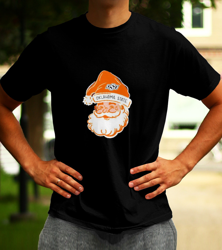 Oklahoma State Cowboys Santa Claus Christmas OSU Logo Hat T-Shirt