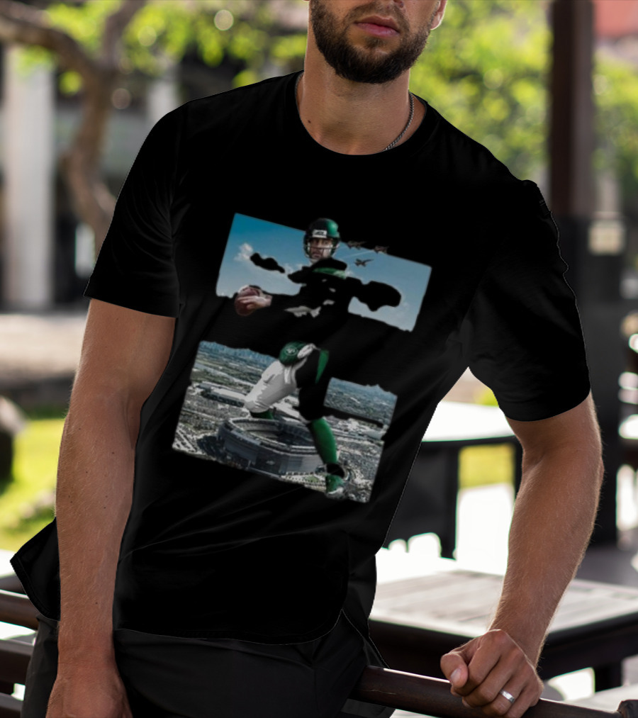 Philadelphia Eagles Mr Rogers Huge And Eagles Stadium Jets Football T-Shirt