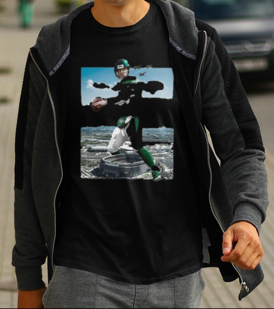 Philadelphia Eagles Mr Rogers Huge And Eagles Stadium Jets Football T-Shirt