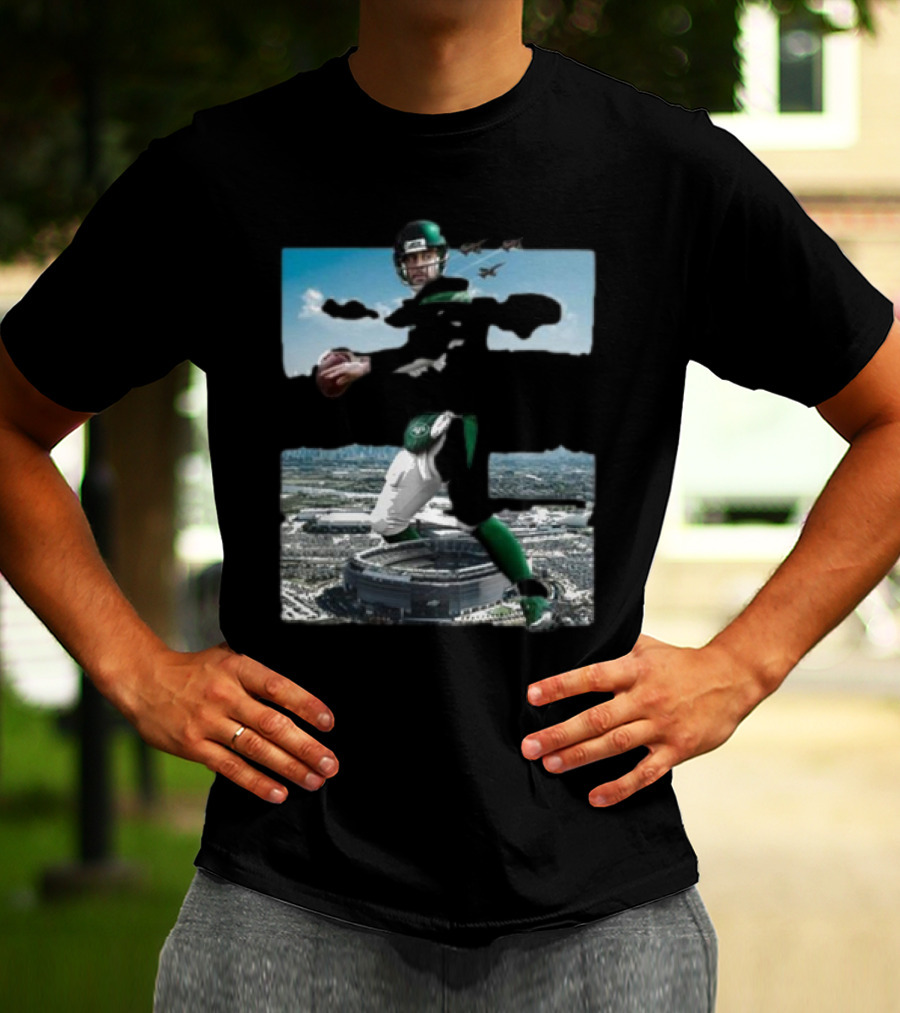 Philadelphia Eagles Mr Rogers Huge And Eagles Stadium Jets Football T-Shirt