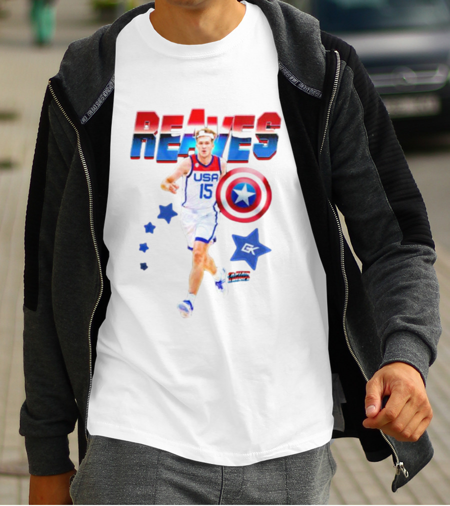 Reaves USA 15 Captain America Shield Sports Stars T-Shirt