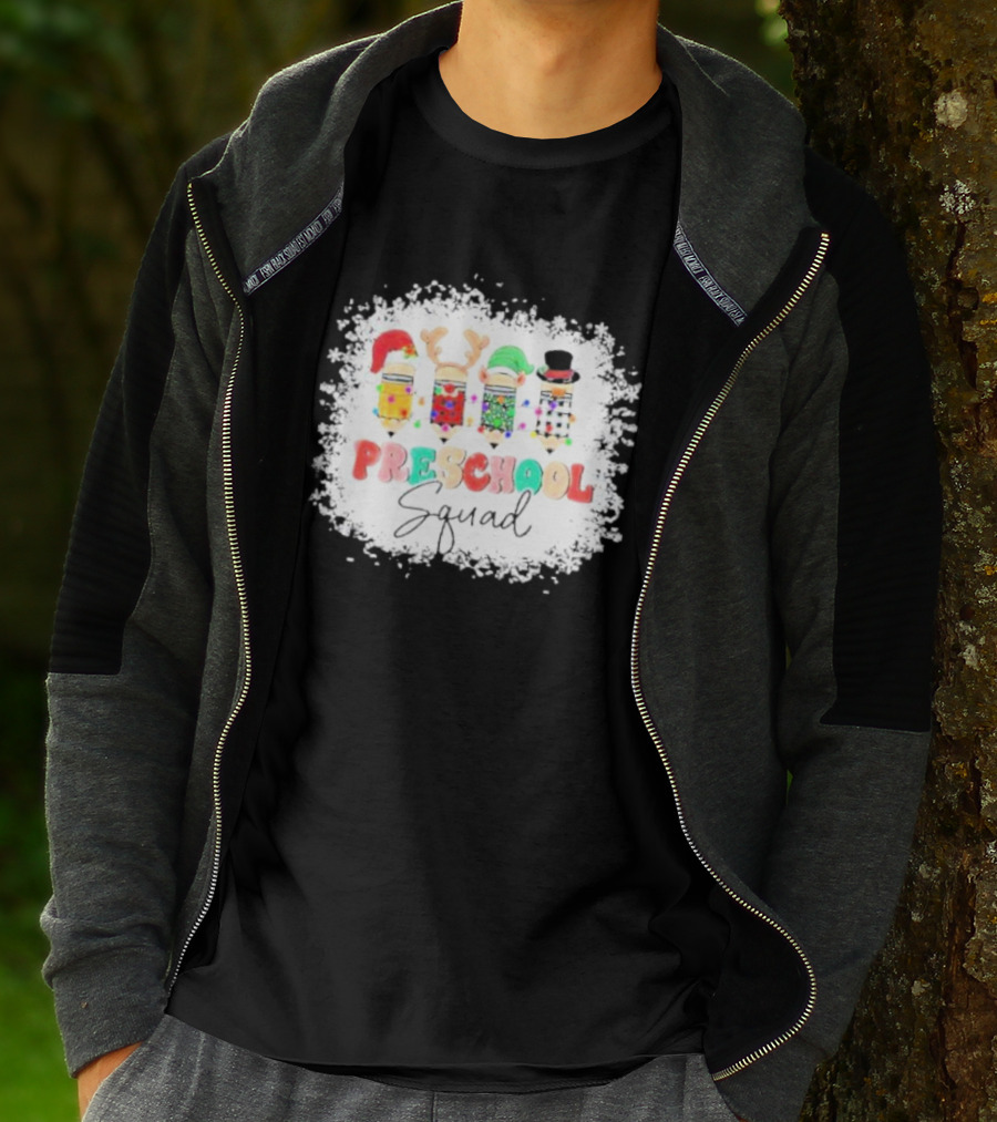 Preschool Squad Christmas Snowflake Festive Friends T-Shirt