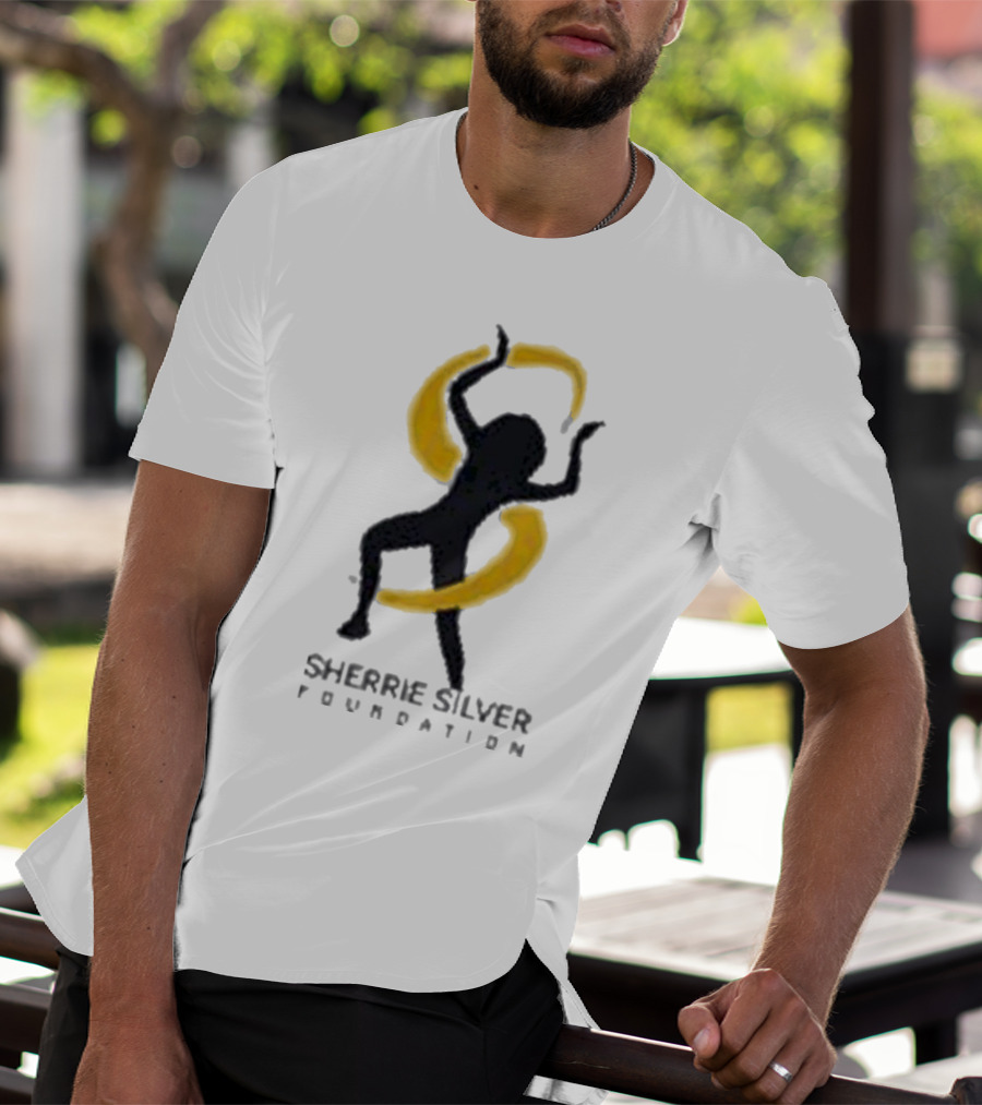 Sherrie Silver Foundation Dancing Figure With Yellow Swirls T-Shirt