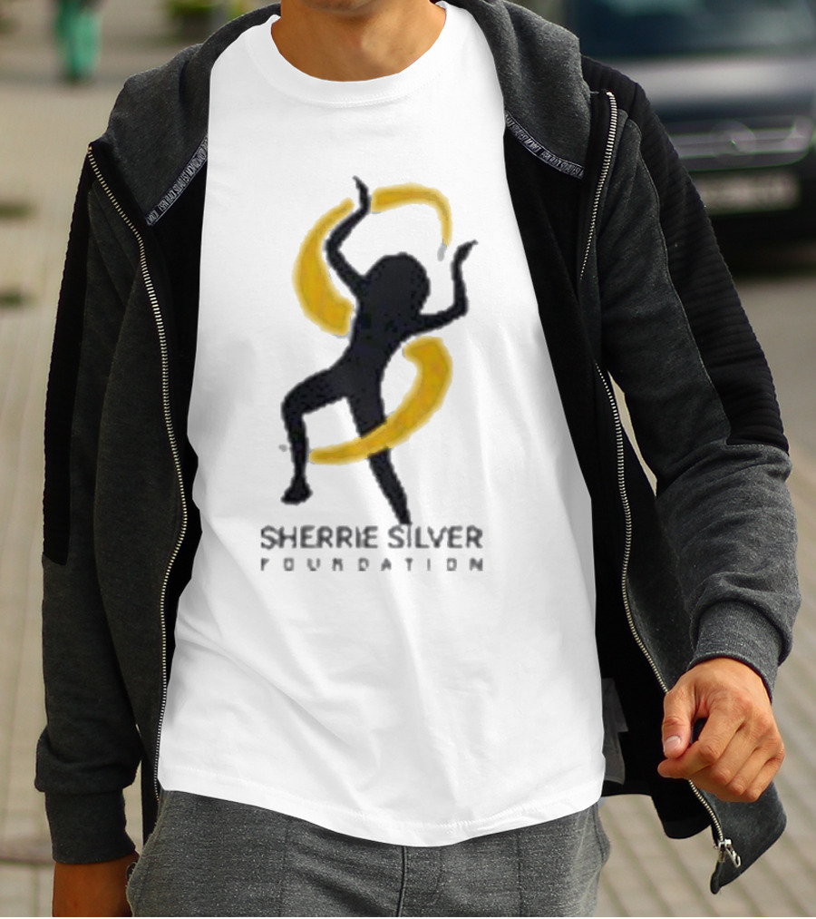 Sherrie Silver Foundation Dancing Figure With Yellow Swirls T-Shirt