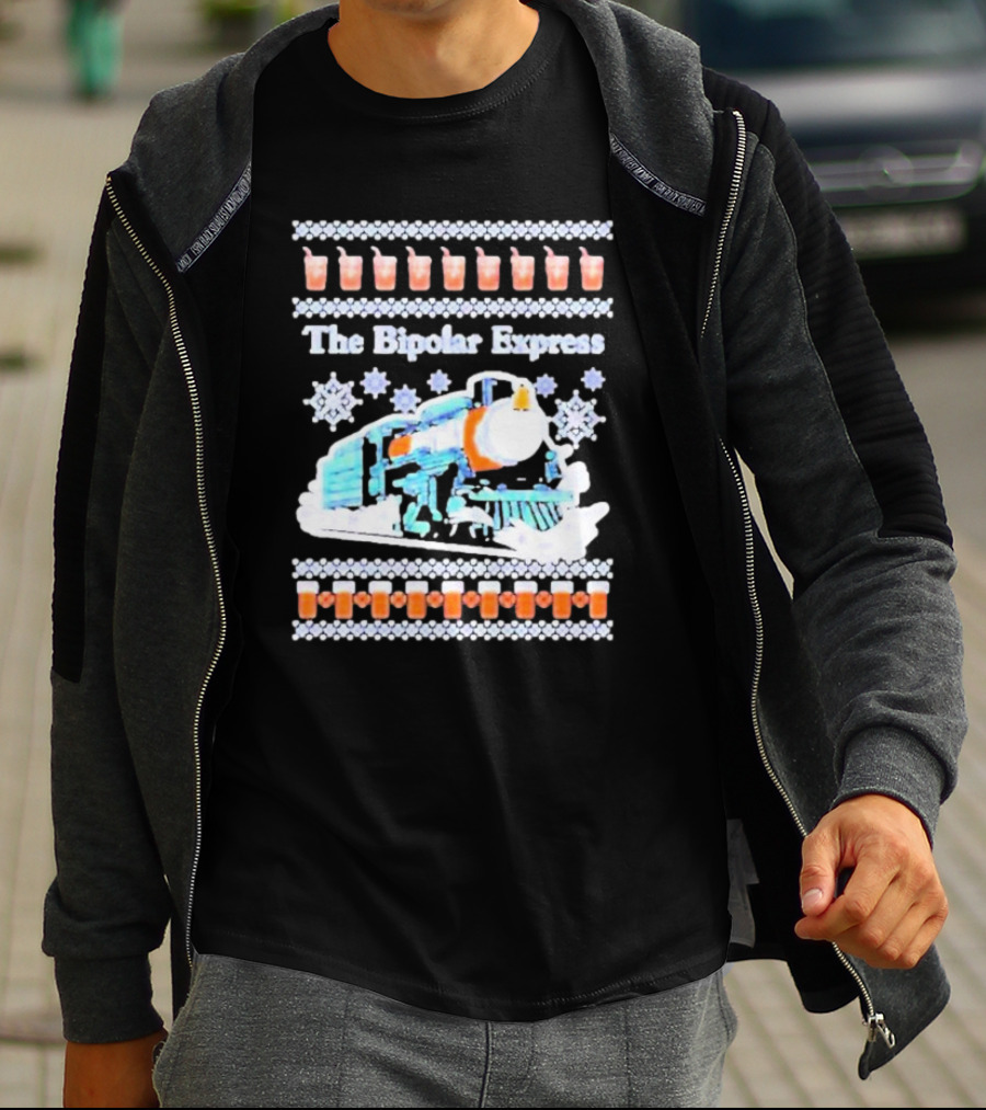 The Bipolar Express Ice Drink Train Winter T-Shirt