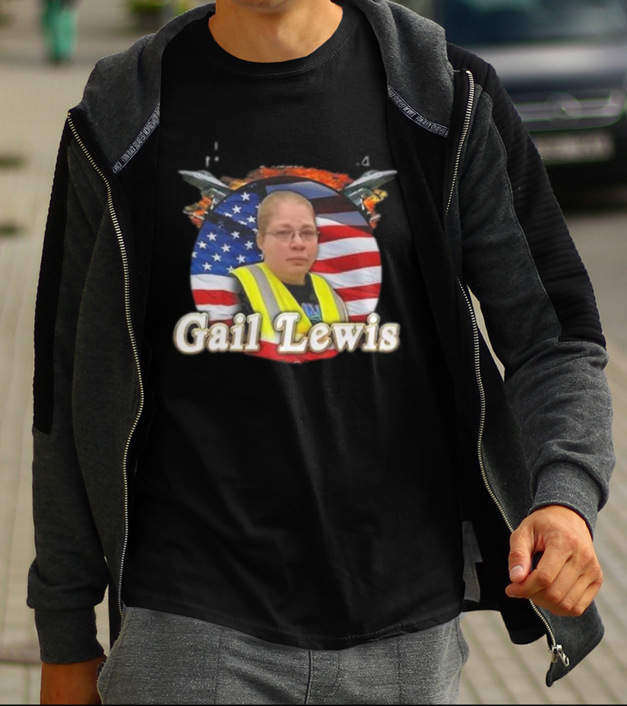 Gail Lewis Walmarines The Few The Proud American Hero Flag Background T-Shirt