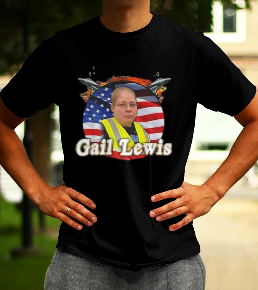 Gail Lewis Walmarines The Few The Proud American Hero Flag Background T-Shirt